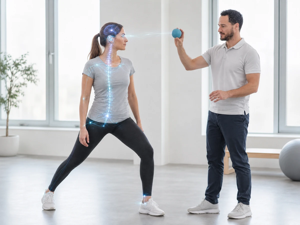 Neuroathletisches Training von Blickstabilität, Gleichgewicht und Reaktion